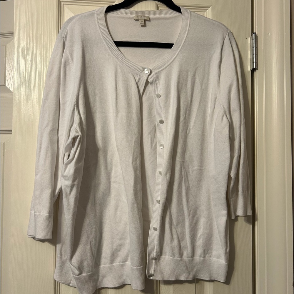 White Button-Up Cardigan